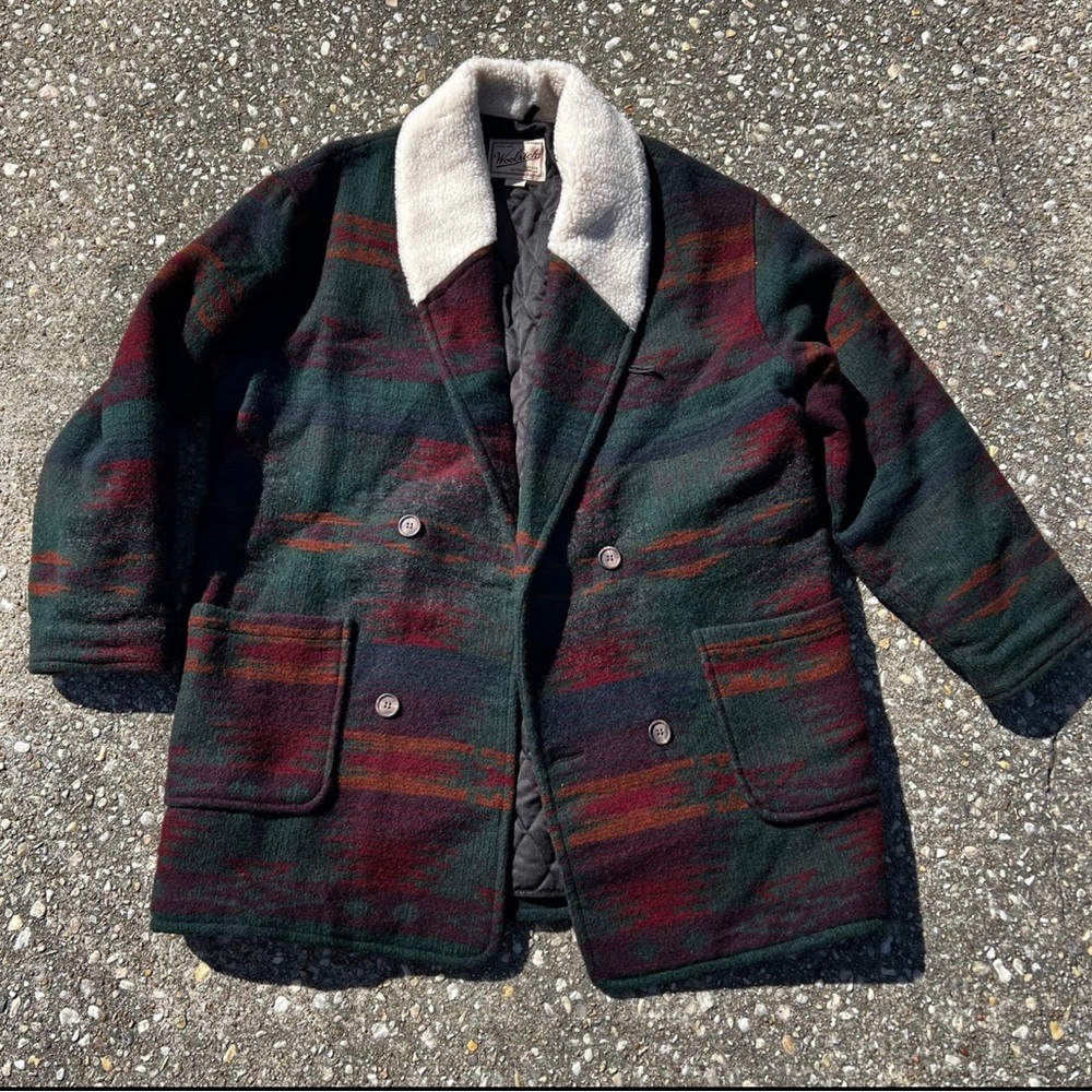 VTG Woolrich Tribal Print Wool Jacket Made in USA Mens Large